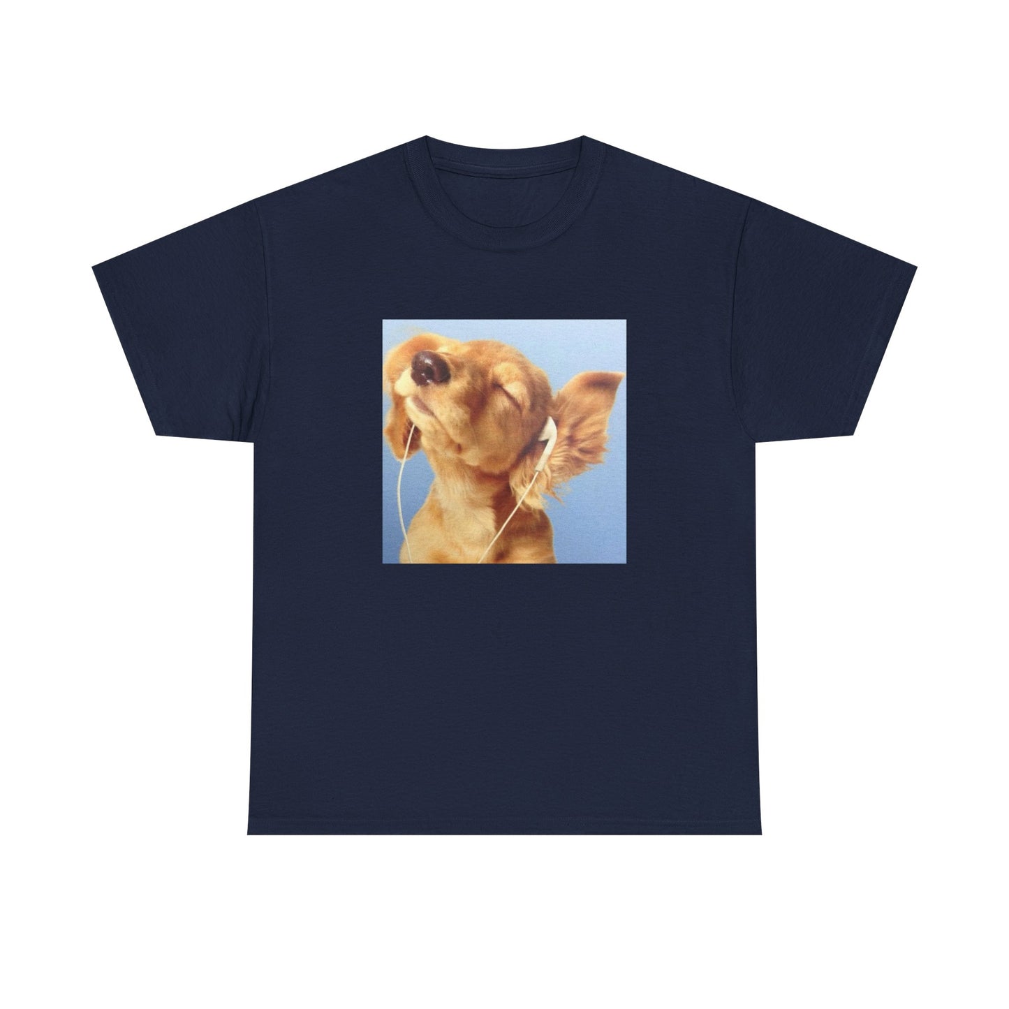 Headphones Blue Dog Tee