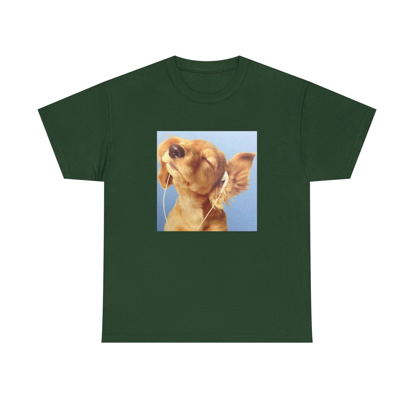 Headphones Blue Dog Tee
