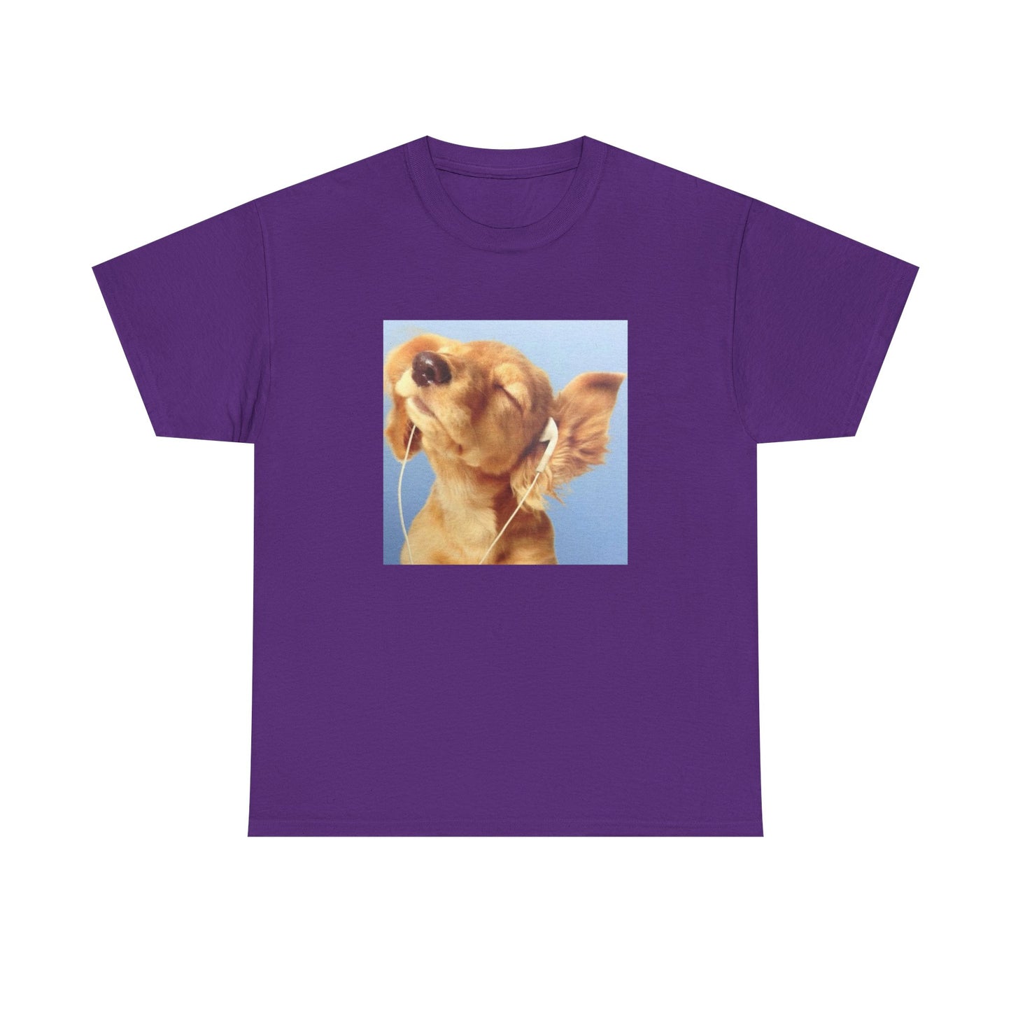 Headphones Blue Dog Tee