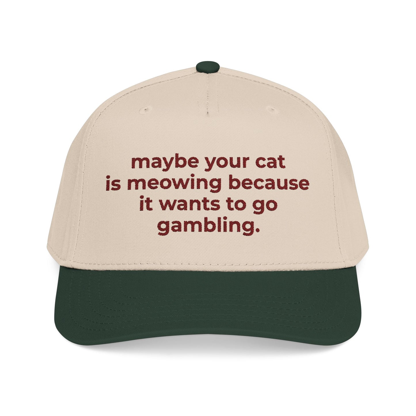 Embroidered Gambling Baseball Cap