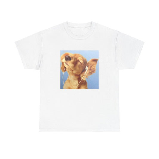 Headphones Blue Dog Tee