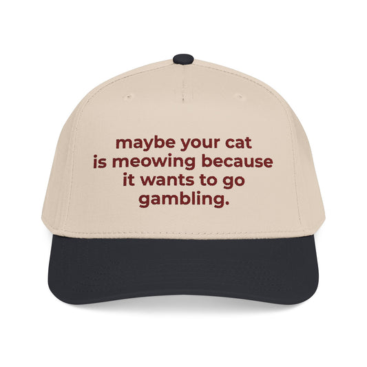 Embroidered Gambling Baseball Cap
