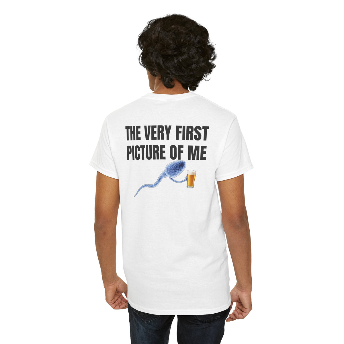 Very First Picture of Me Beer Tee Back Print