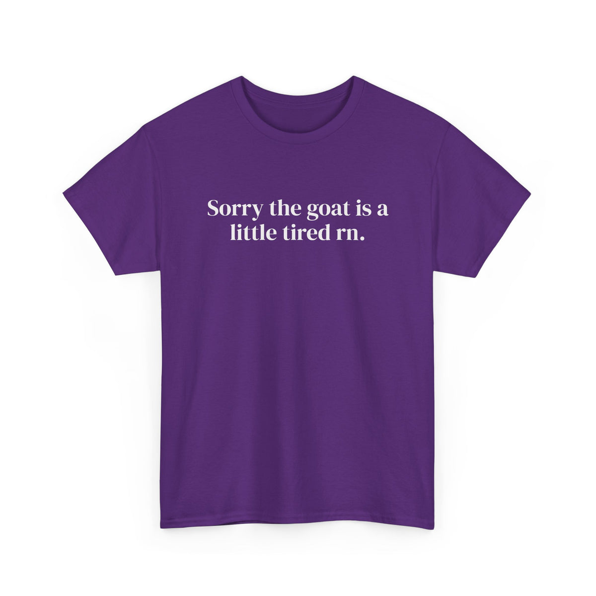 Goat Is Tired Front Print Tee