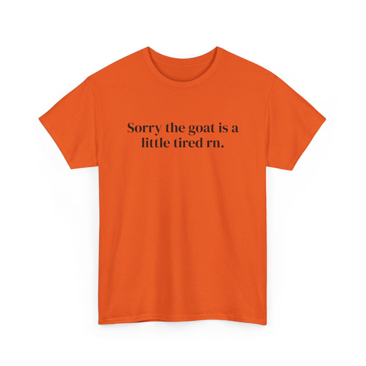 Goat Is Tired Front Print Tee